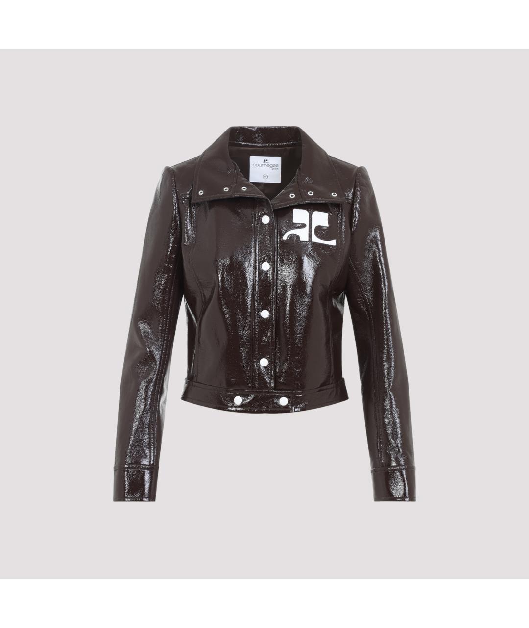 COURREGES Коричневая хлопковая куртка, фото 5