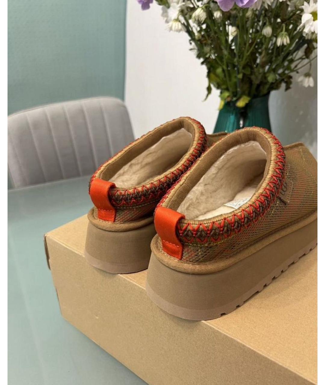 UGG AUSTRALIA Оранжевое замшевые сабо, фото 3