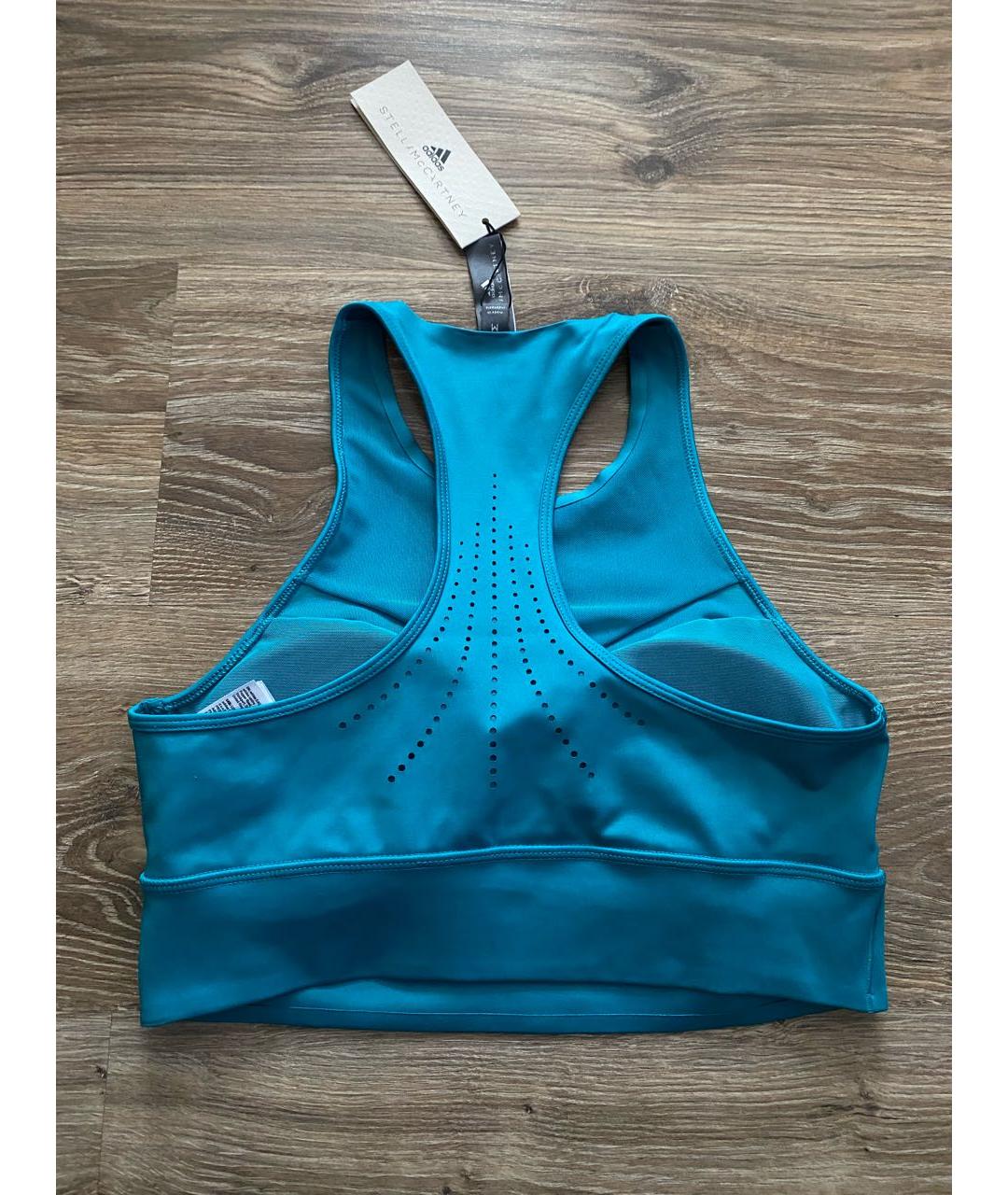 ADIDAS BY STELLA MCCARTNEY Бирюзовая полиэстеровая футболка, фото 5