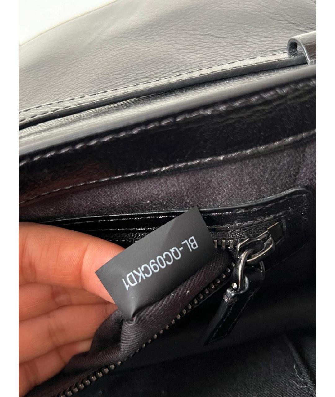 VALENTINO Черная кожаная сумка через плечо, фото 6