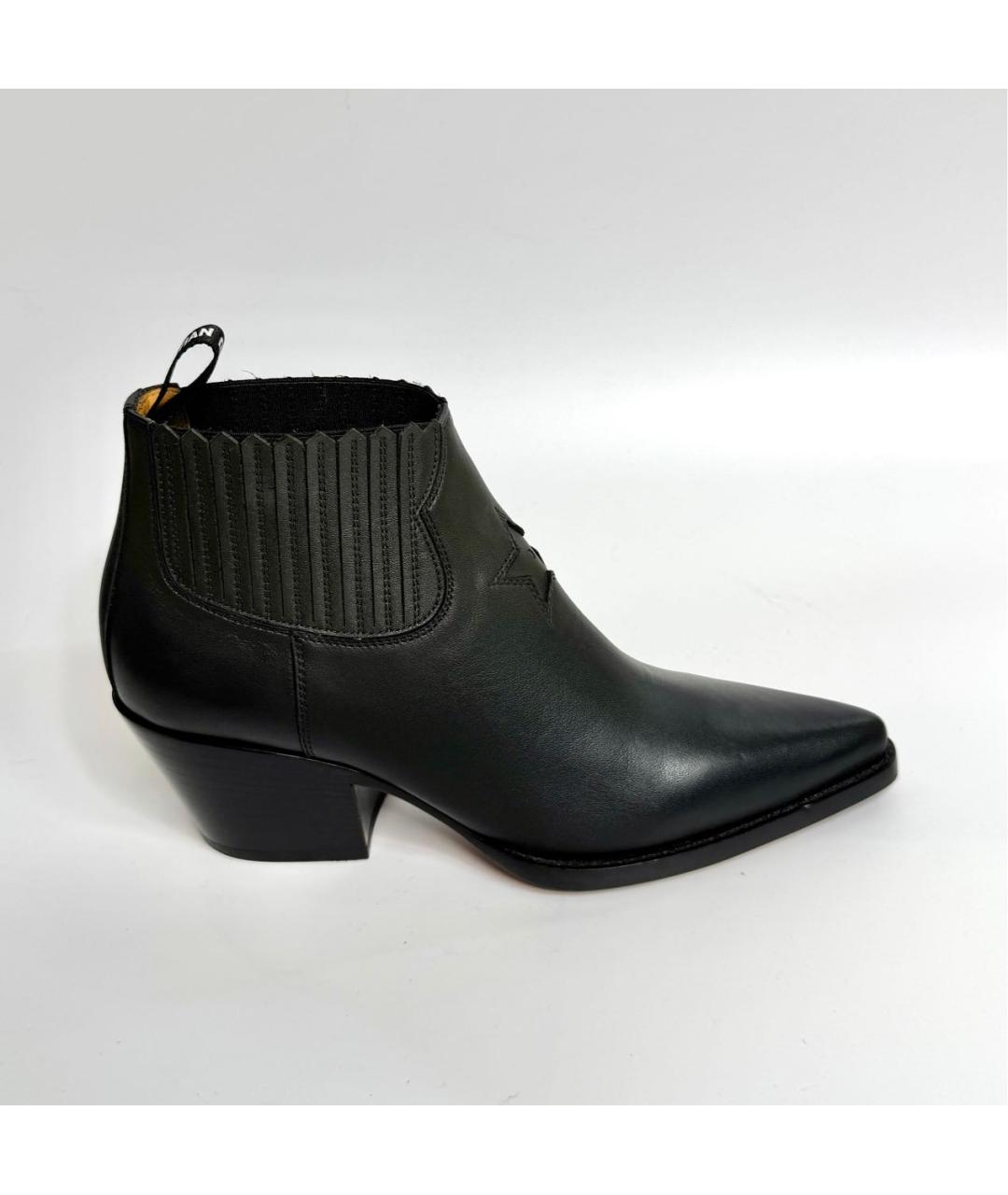 CHRISTIAN DIOR Черные кожаные ботильоны, фото 5