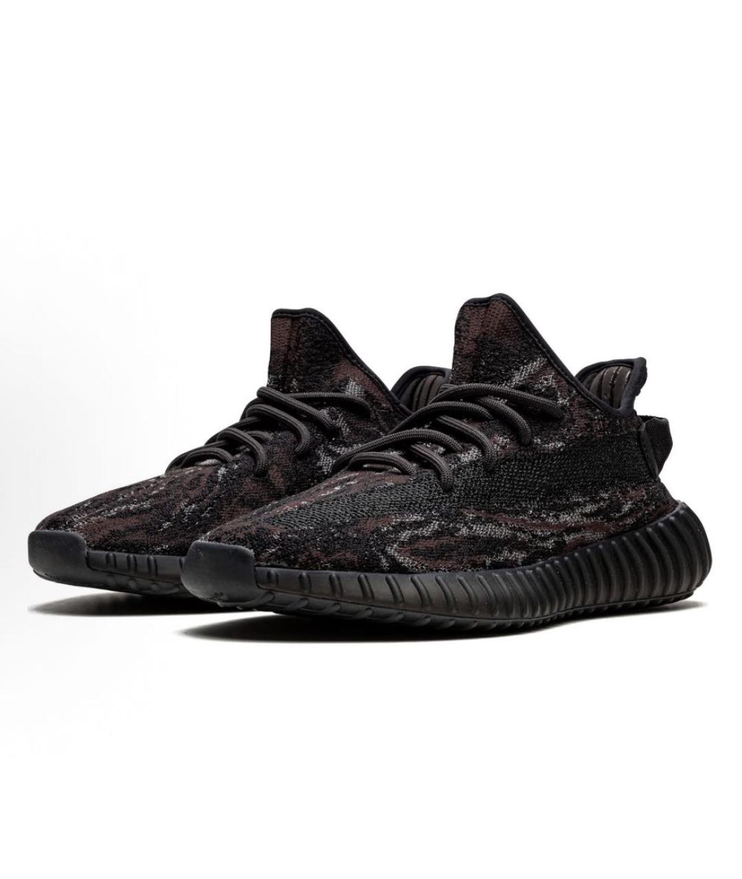 ADIDAS YEEZY Черные текстильные низкие кроссовки / кеды, фото 4