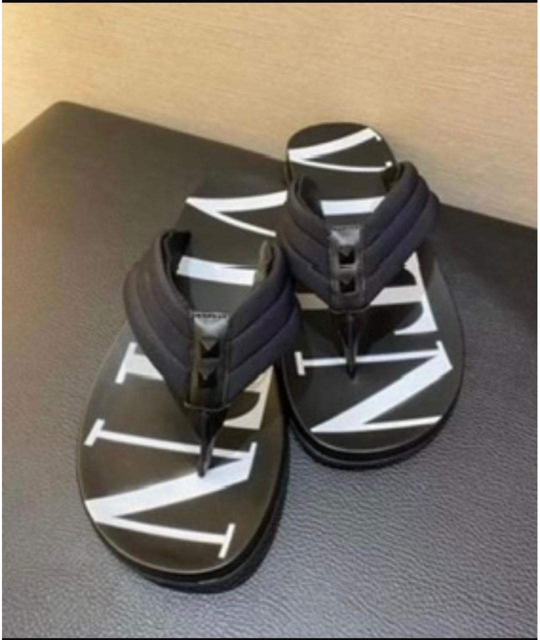 VALENTINO Черные резиновые шлепанцы, фото 2