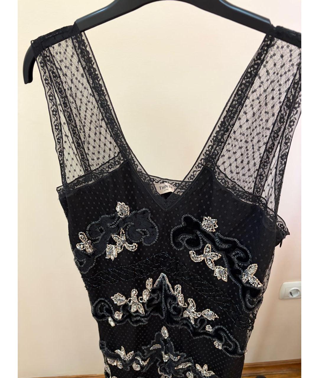 TWIN-SET Черное вечернее платье, фото 4