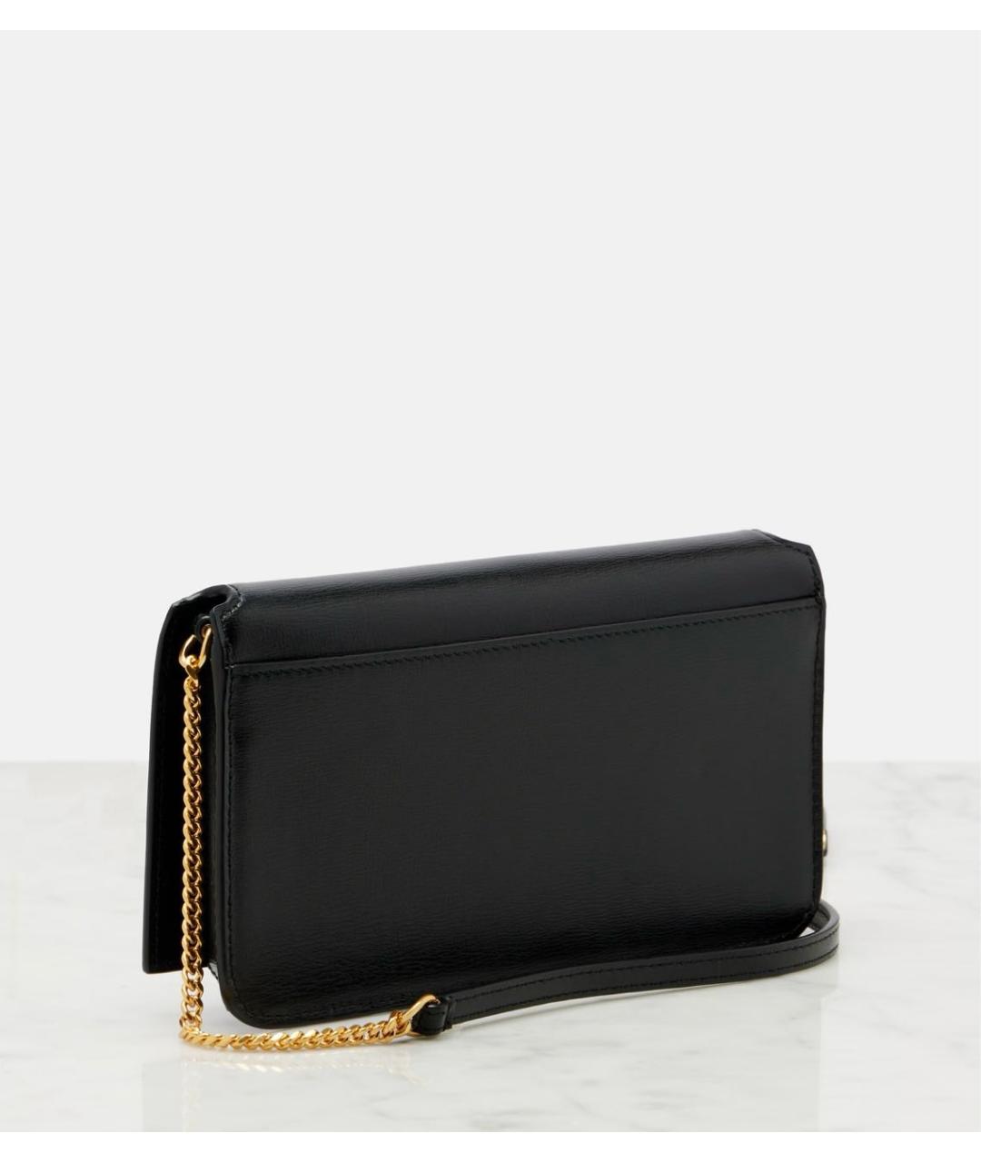 SAINT LAURENT Черная кожаная сумка через плечо, фото 3