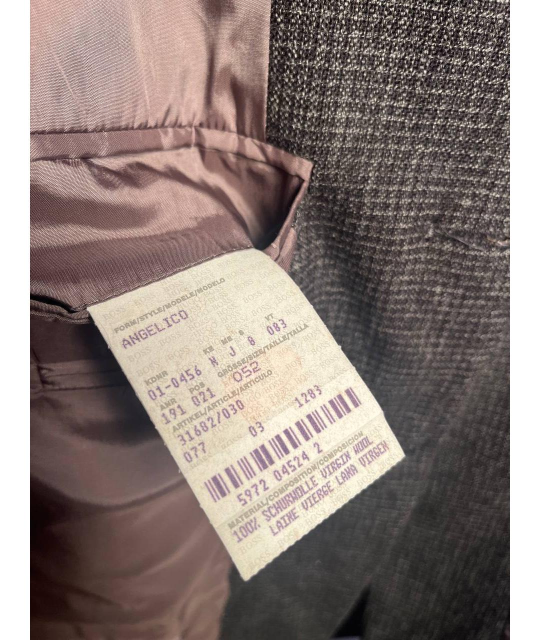 HUGO BOSS Антрацитовый шерстяной пиджак, фото 5