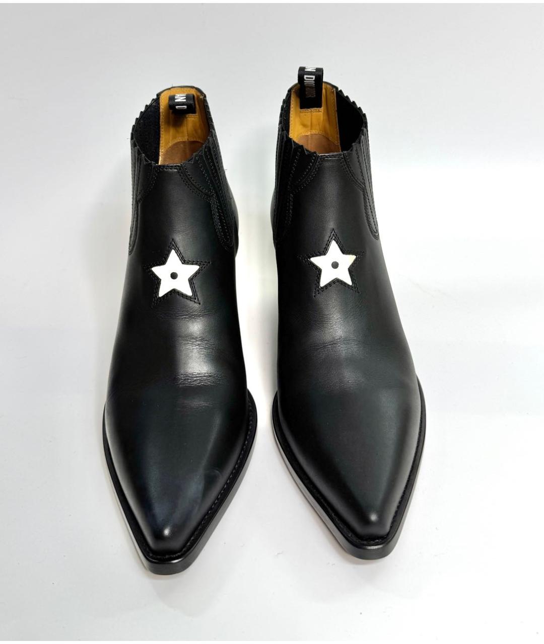 CHRISTIAN DIOR Черные кожаные ботильоны, фото 2