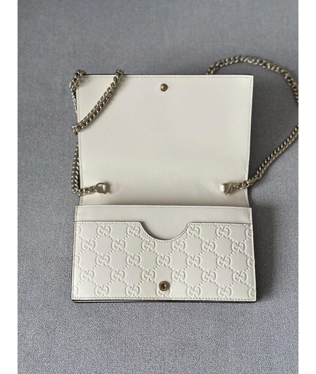 GUCCI Бежевая кожаная сумка через плечо, фото 7