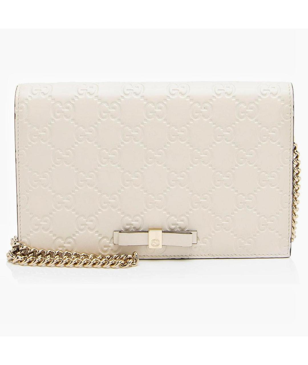 GUCCI Бежевая кожаная сумка через плечо, фото 9