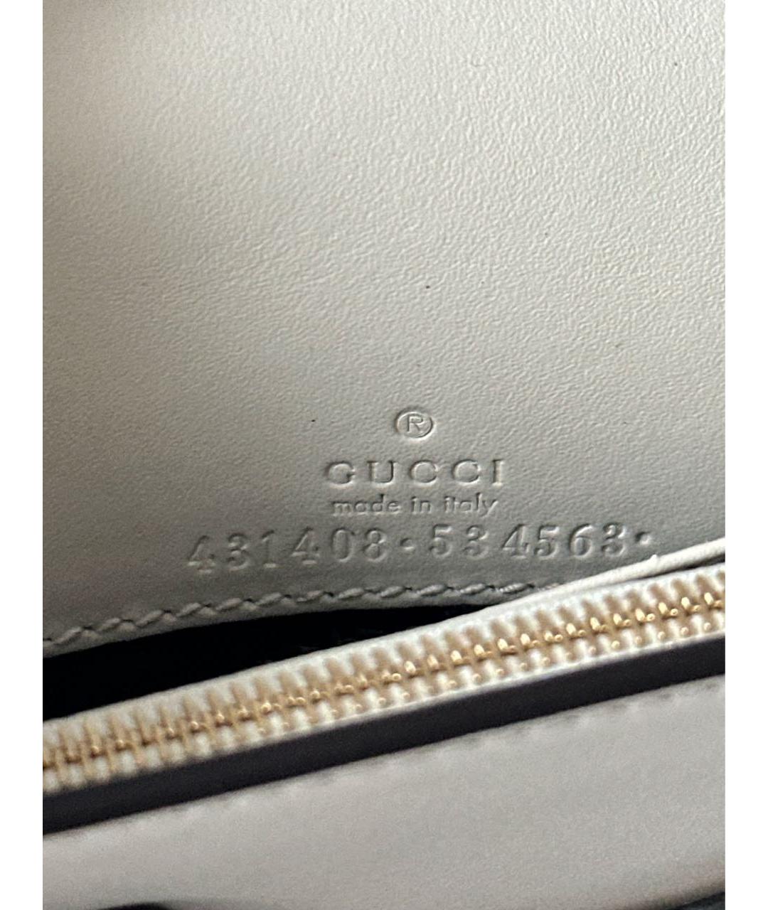 GUCCI Бежевая кожаная сумка через плечо, фото 8