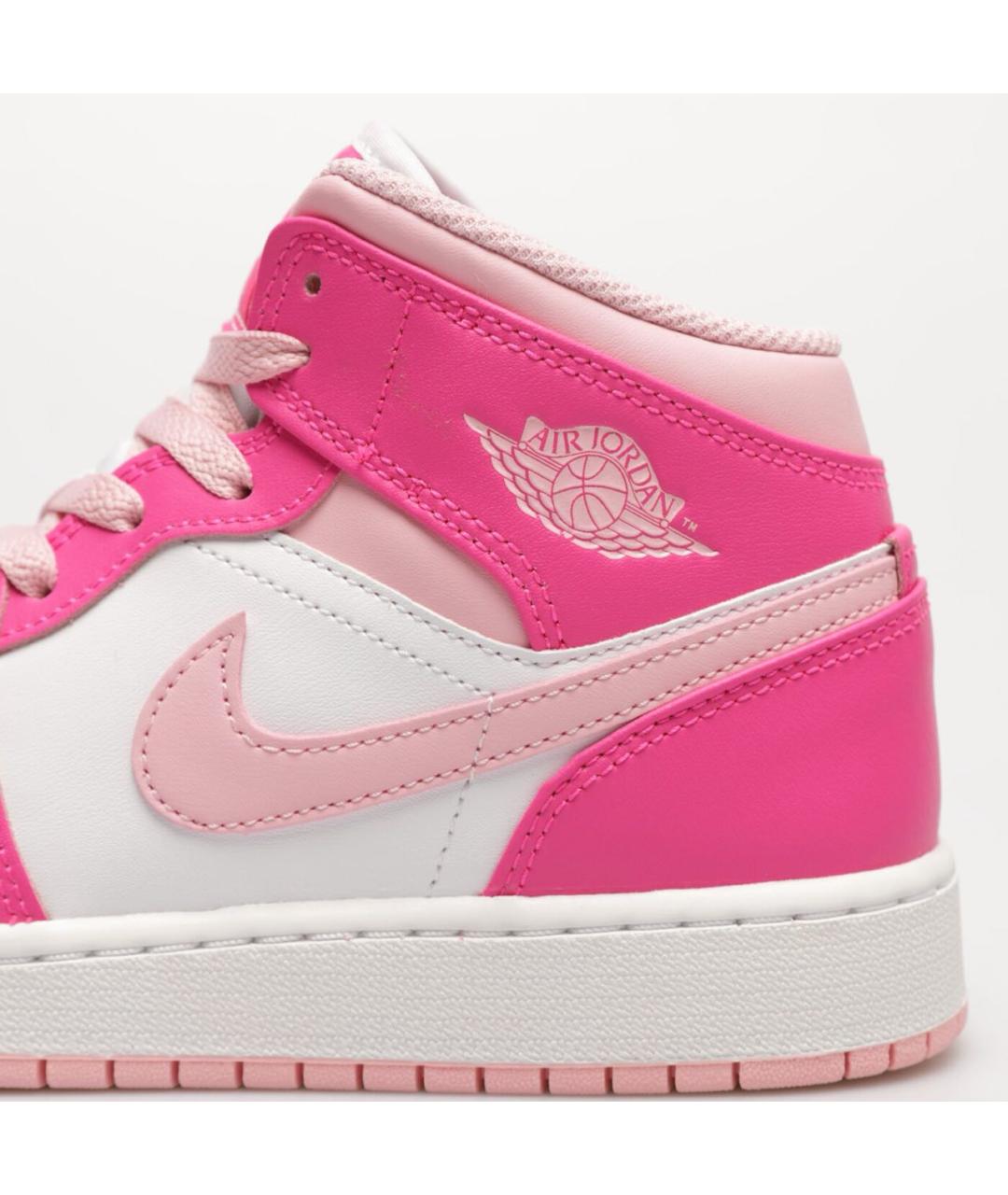 JORDAN Фуксия кожаные кроссовки, фото 7