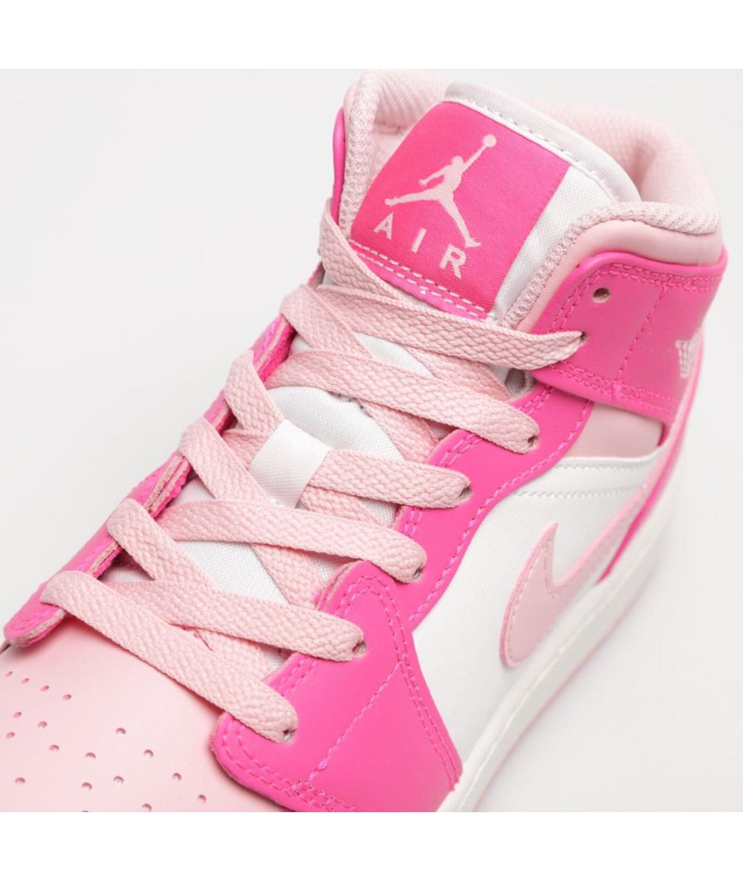 JORDAN Фуксия кожаные кроссовки, фото 5