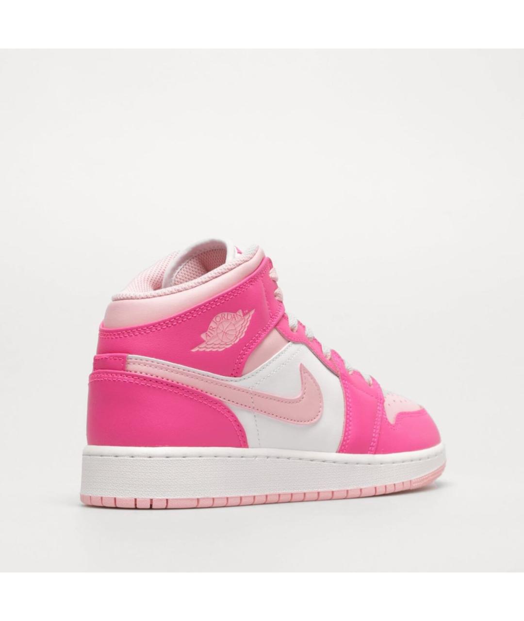 JORDAN Фуксия кожаные кроссовки, фото 6