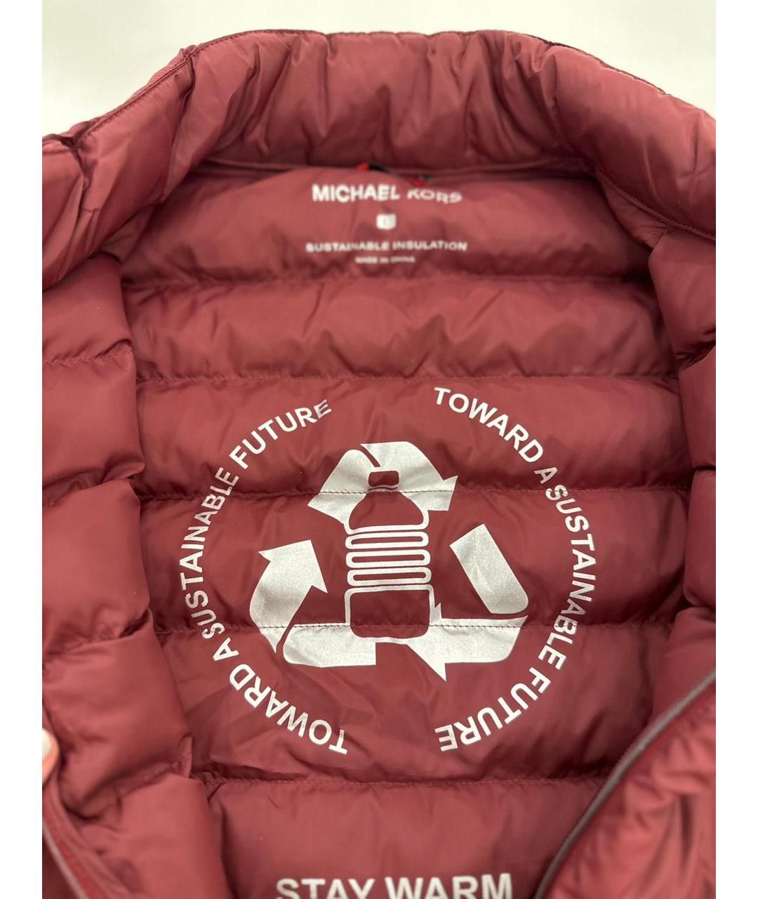 MICHAEL KORS Бордовый полиэстеровый жилет, фото 2