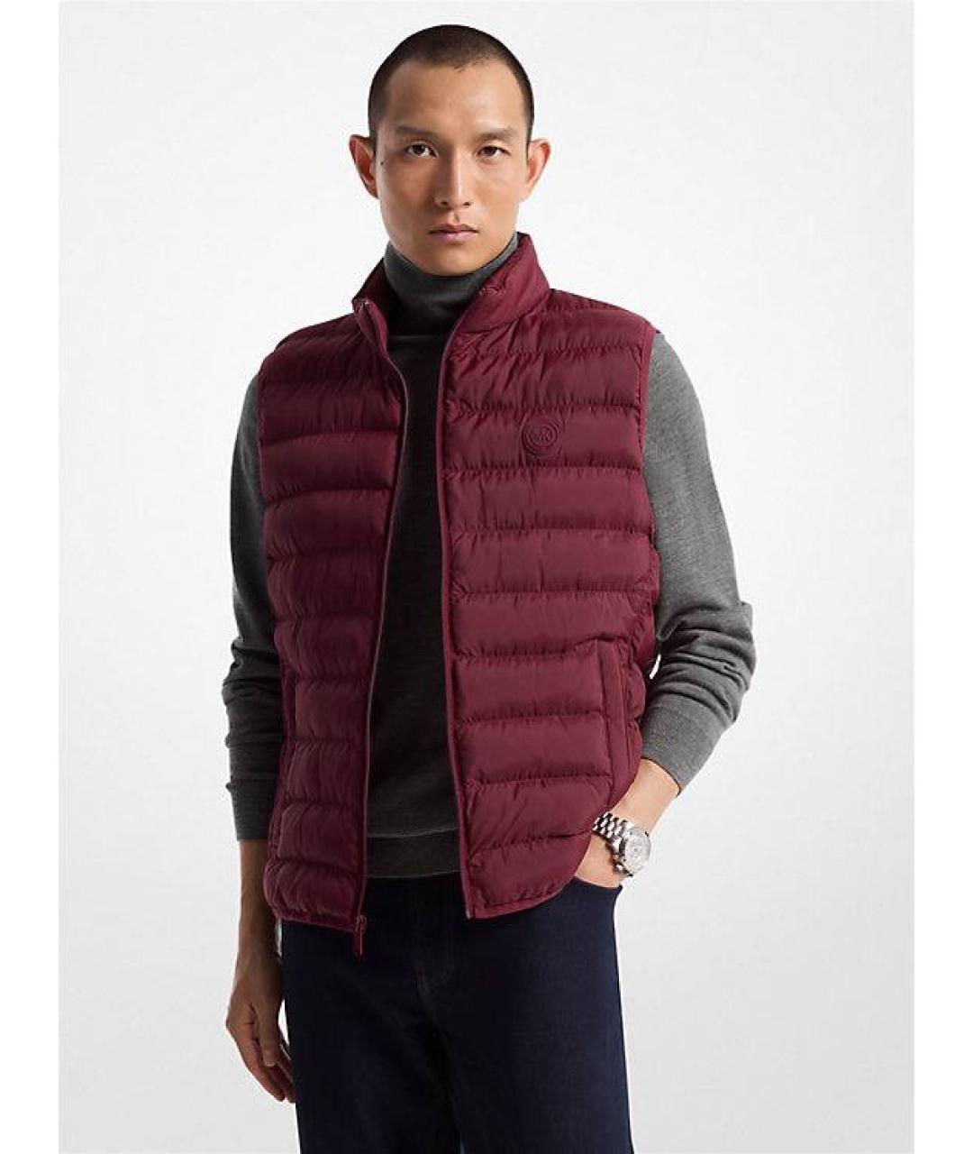 MICHAEL KORS Бордовый полиэстеровый жилет, фото 5