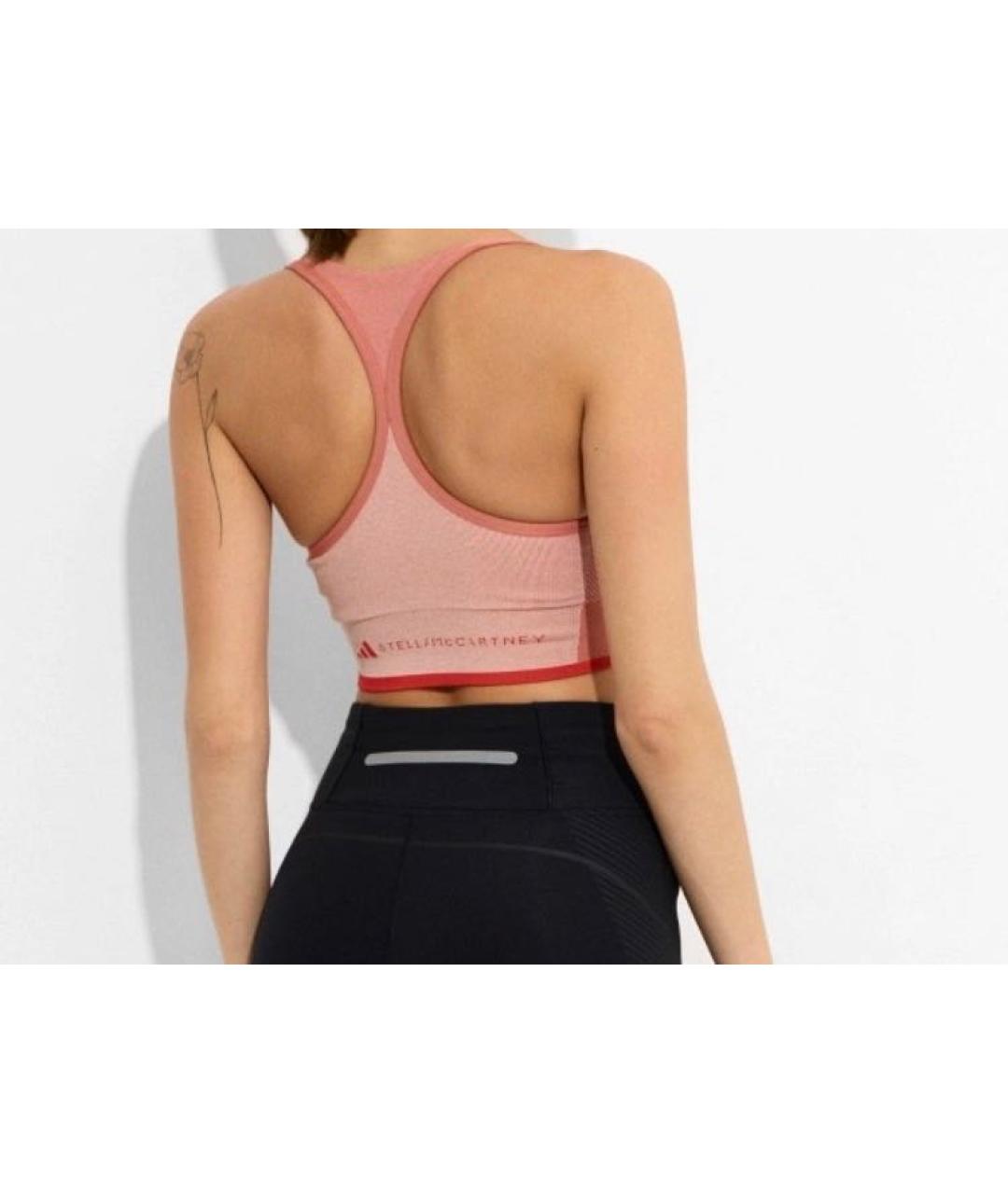 ADIDAS BY STELLA MCCARTNEY Коралловая полиамидовая майка, фото 4