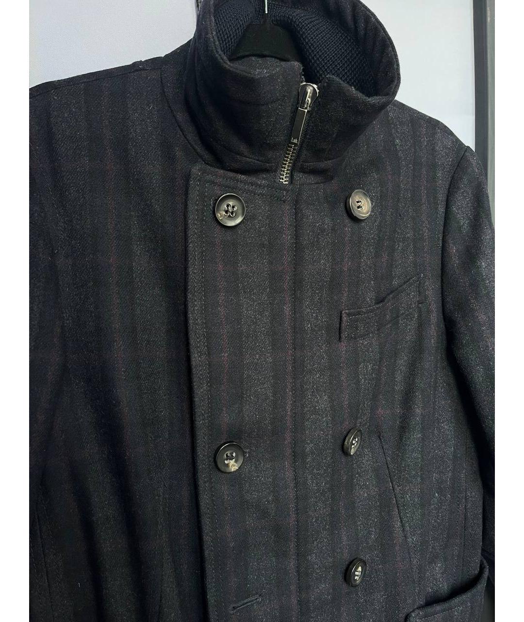 PAL ZILERI Темно-синее шерстяное пальто, фото 5