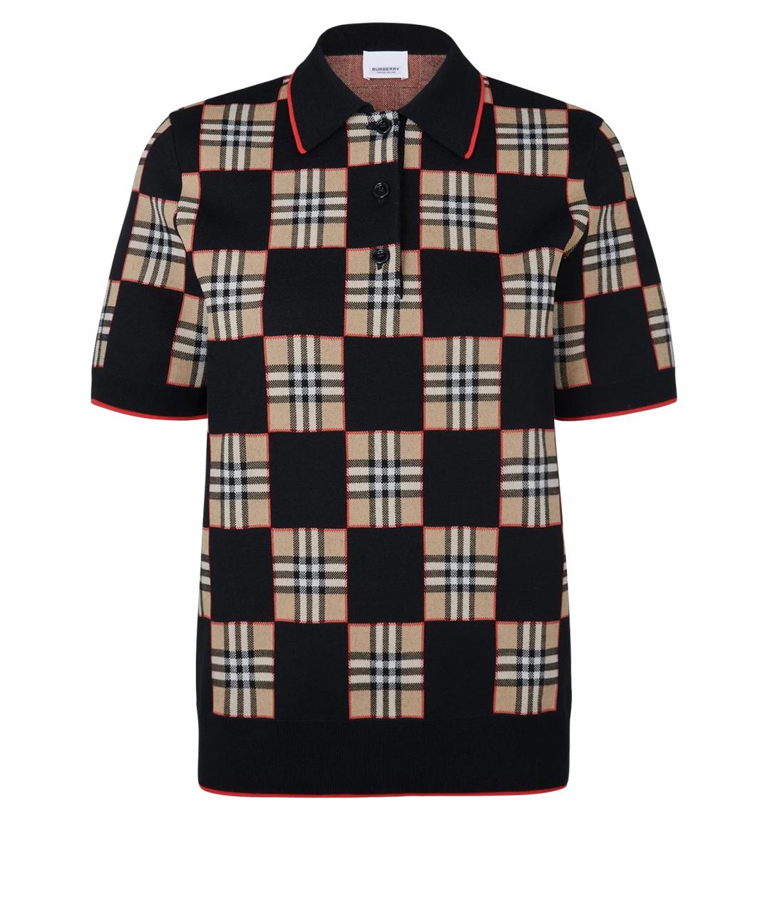 BURBERRY Красная шерстяная футболка, фото 1