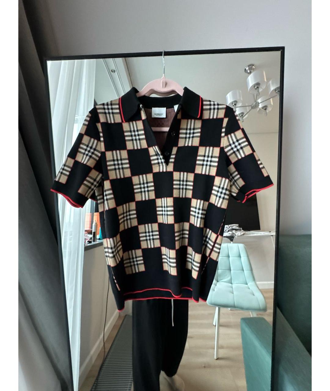 BURBERRY Красная шерстяная футболка, фото 5