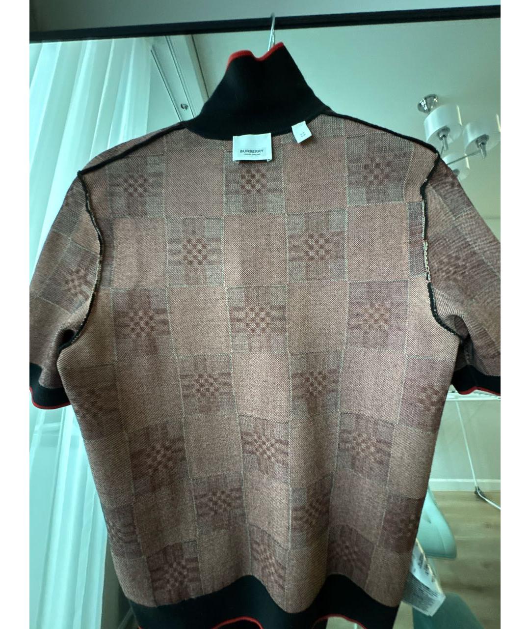 BURBERRY Красная шерстяная футболка, фото 3