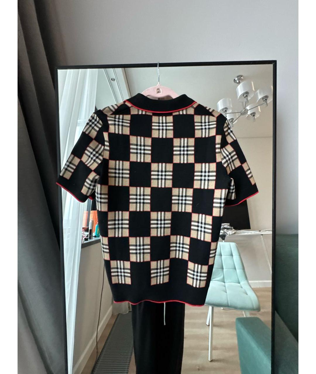 BURBERRY Красная шерстяная футболка, фото 2