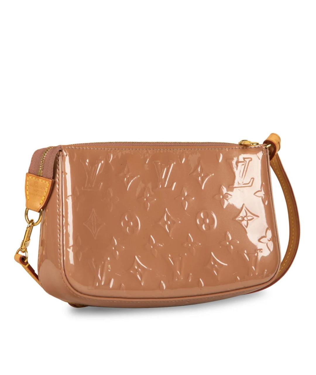 LOUIS VUITTON Бежевая сумка через плечо из лакированной кожи, фото 9