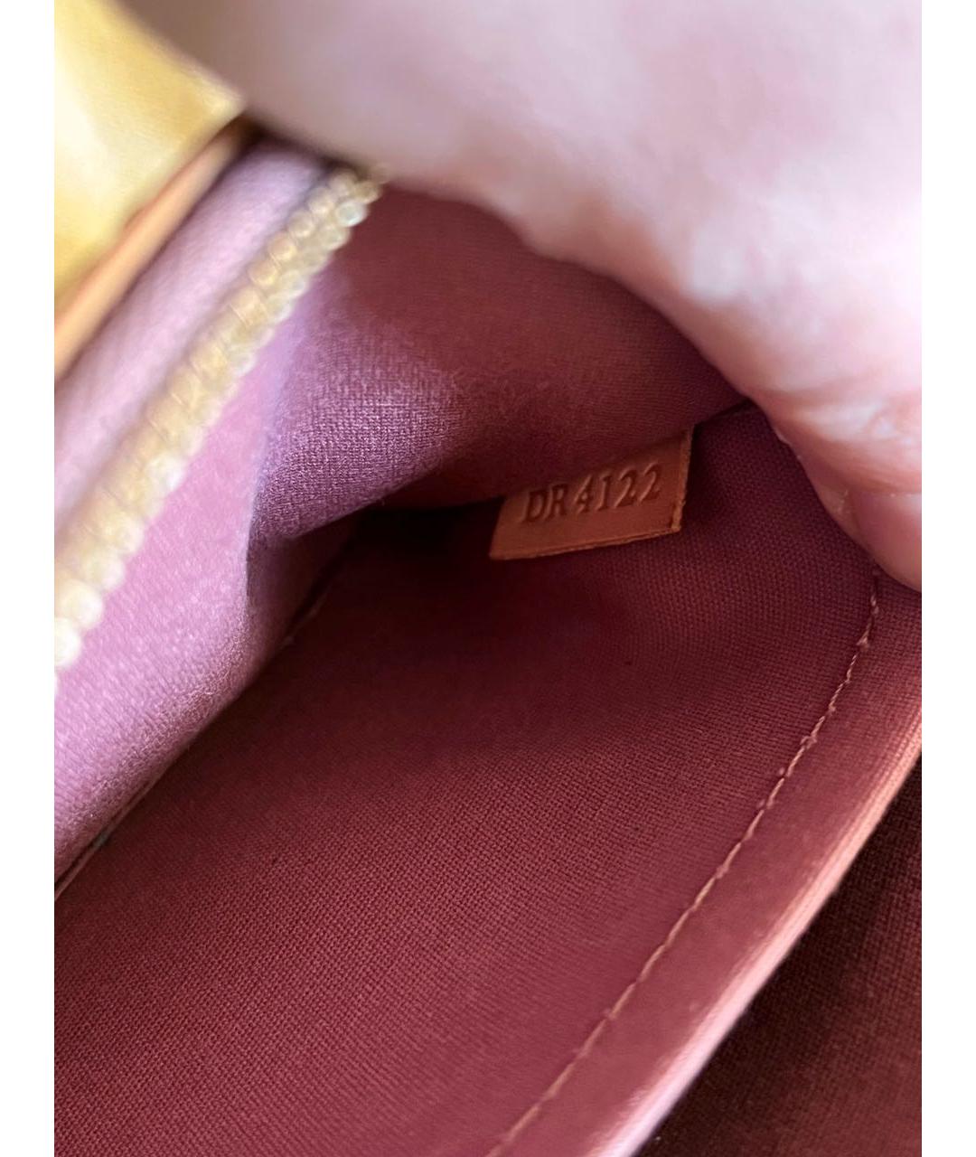 LOUIS VUITTON Бежевая сумка через плечо из лакированной кожи, фото 8