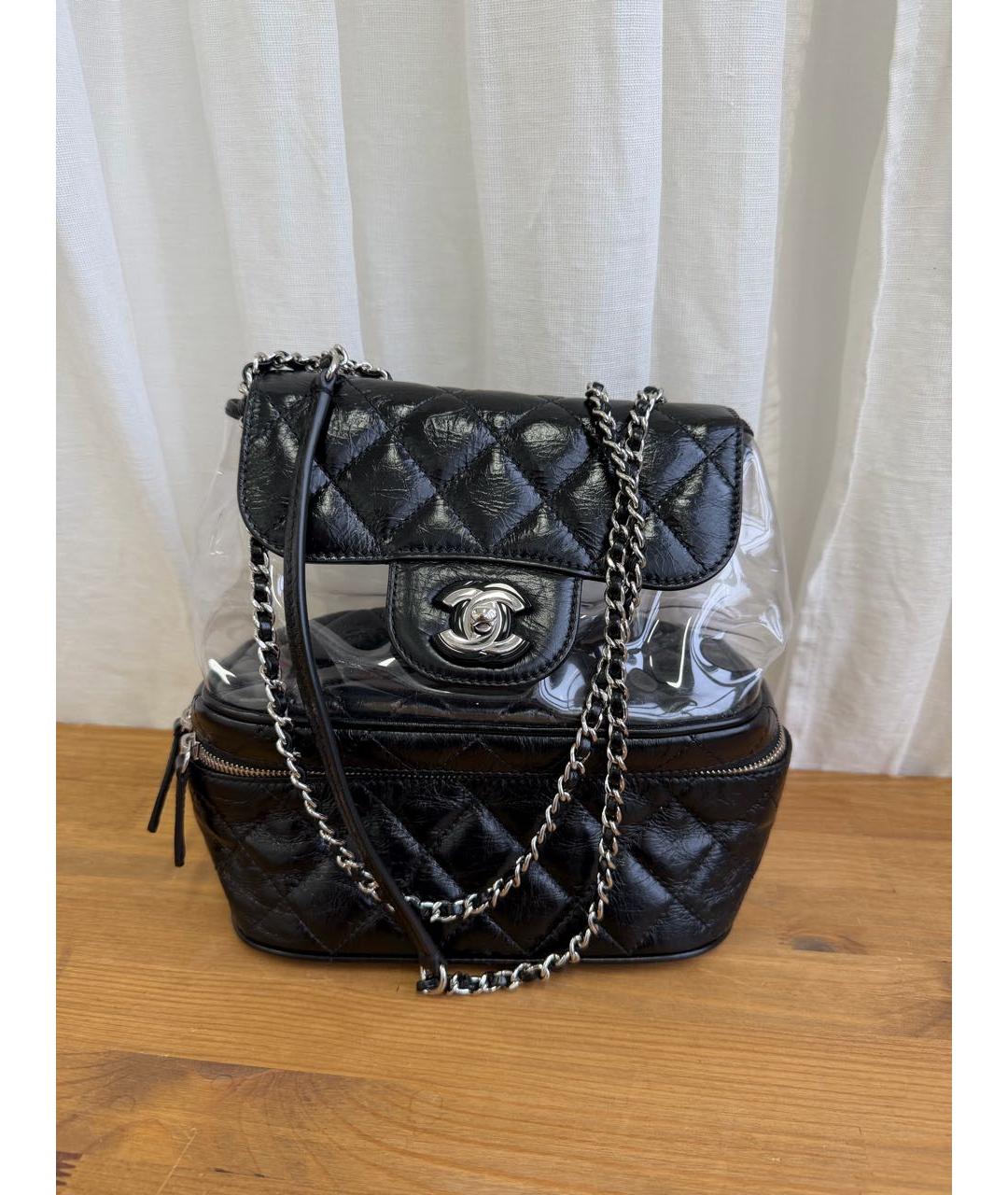 CHANEL Черная кожаная сумка через плечо, фото 3