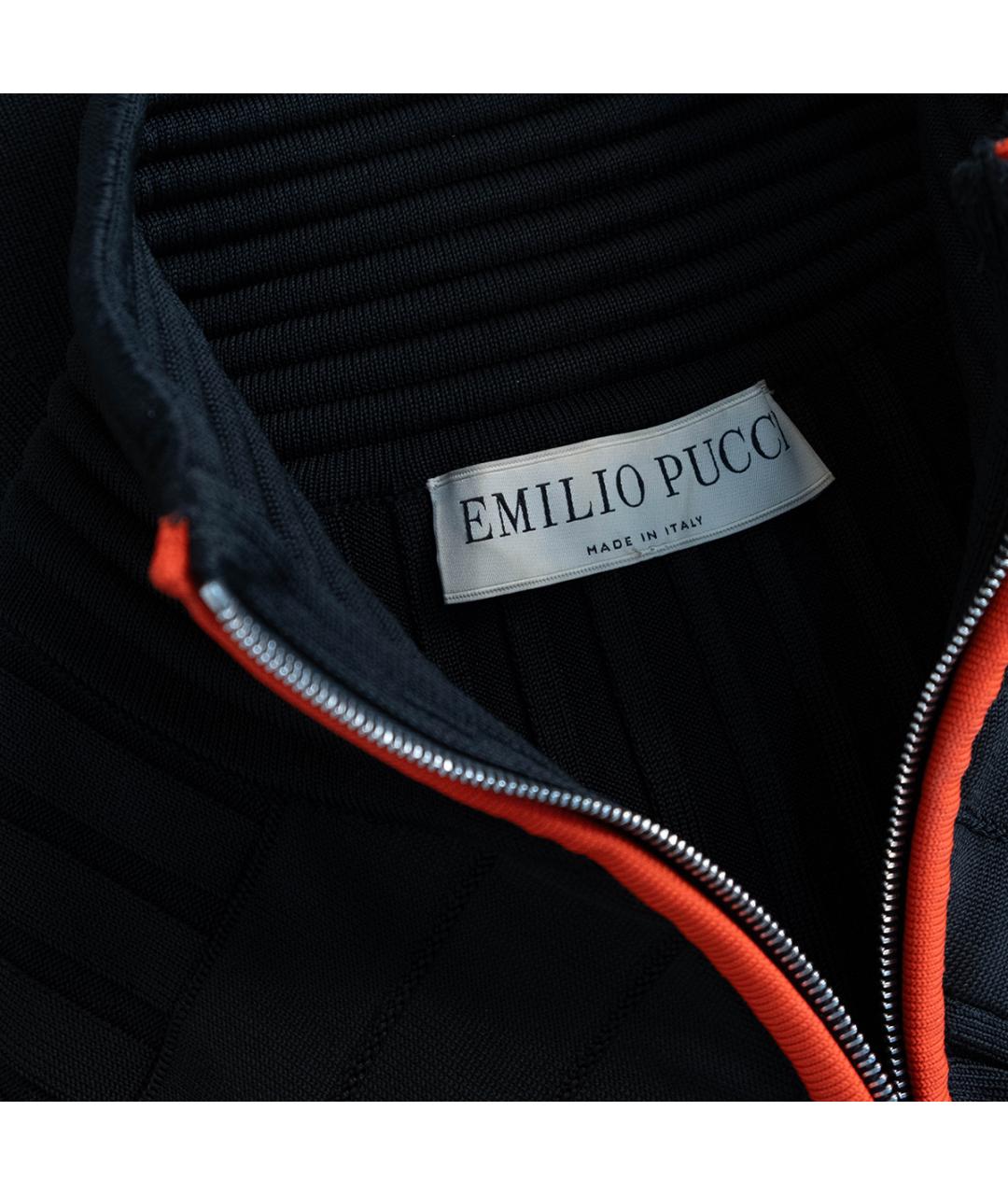 EMILIO PUCCI Черное вискозное повседневное платье, фото 4