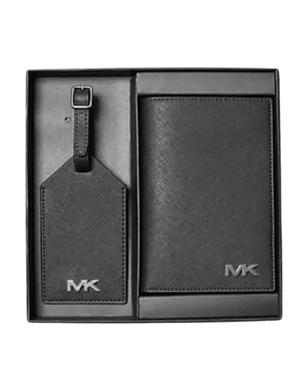 MICHAEL KORS Черный кожаный кардхолдер, фото 1