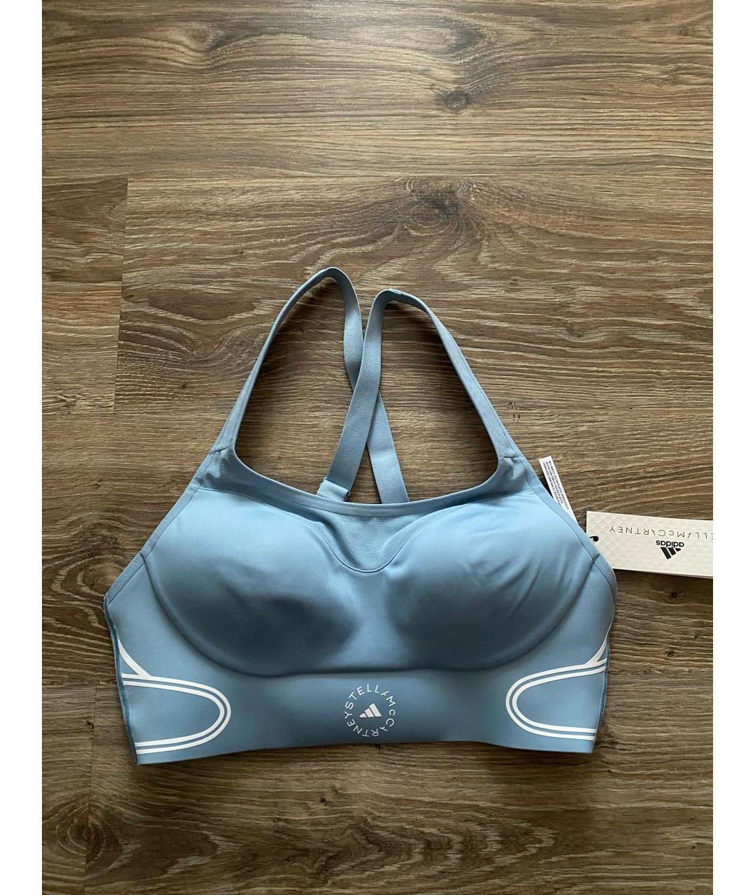 ADIDAS BY STELLA MCCARTNEY Голубая полиамидовая футболка, фото 5