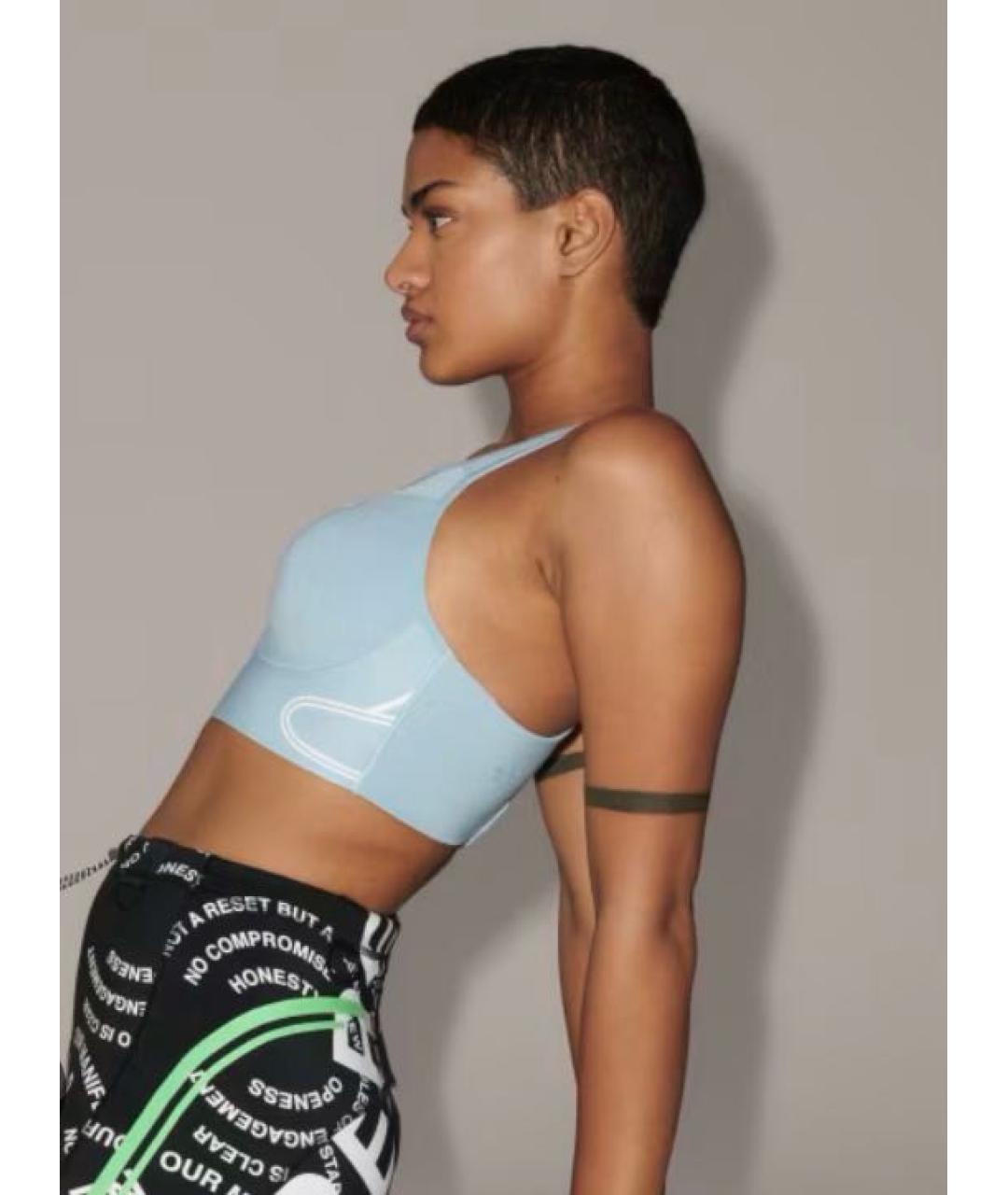 ADIDAS BY STELLA MCCARTNEY Голубая полиамидовая футболка, фото 2