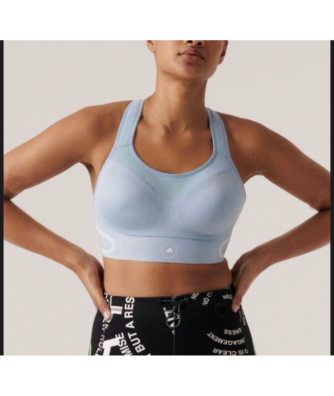 ADIDAS BY STELLA MCCARTNEY Голубая полиамидовая футболка, фото 3