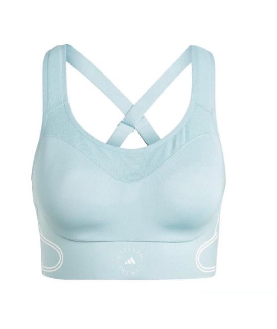 ADIDAS BY STELLA MCCARTNEY Голубая полиамидовая футболка, фото 9