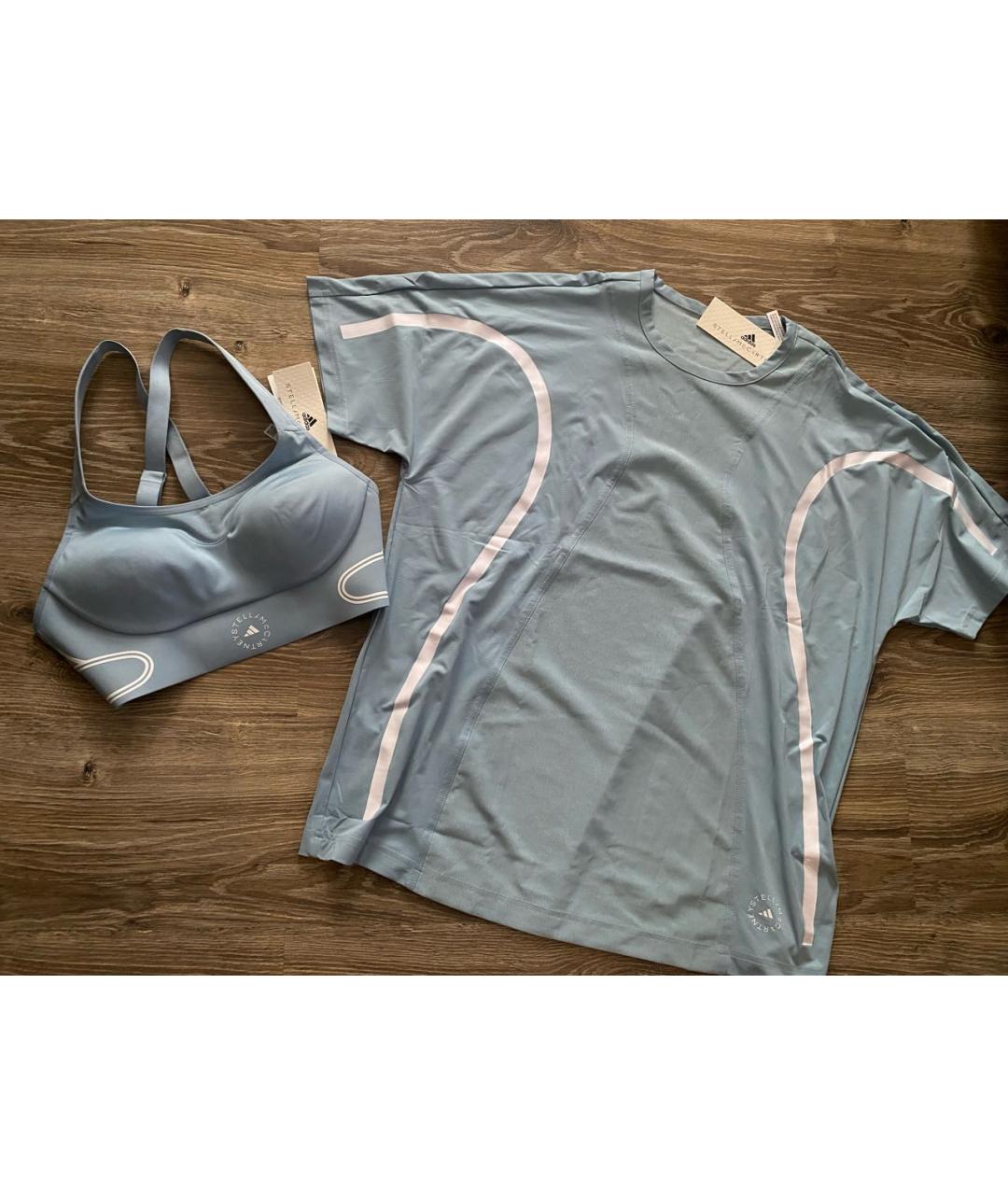 ADIDAS BY STELLA MCCARTNEY Голубая полиамидовая футболка, фото 8