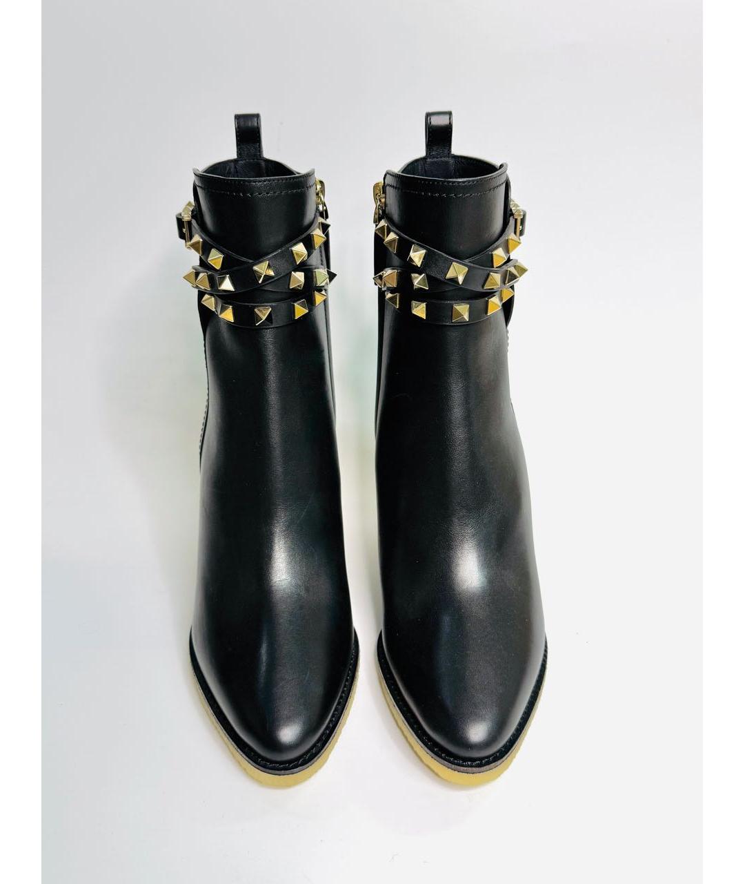 VALENTINO Черные кожаные ботильоны, фото 2