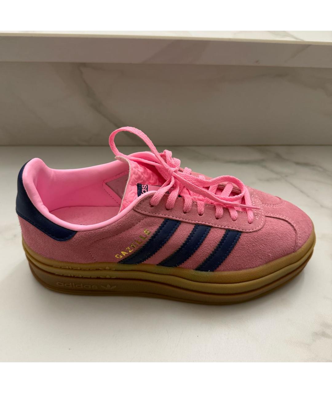 ADIDAS Розовые замшевые кеды, фото 6