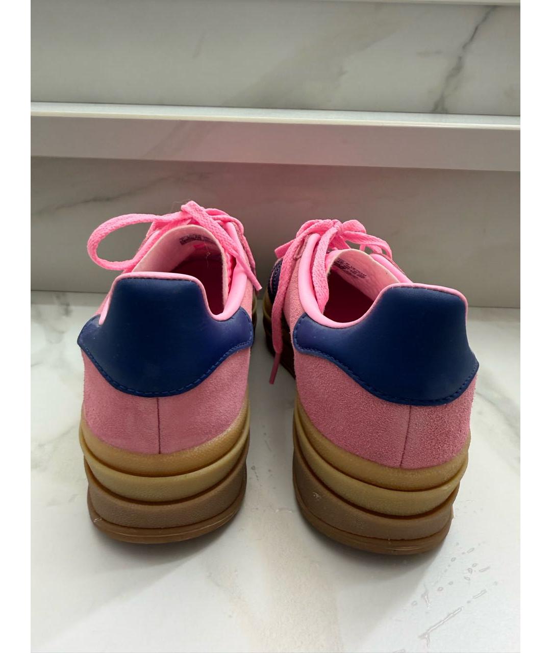 ADIDAS Розовые замшевые кеды, фото 4