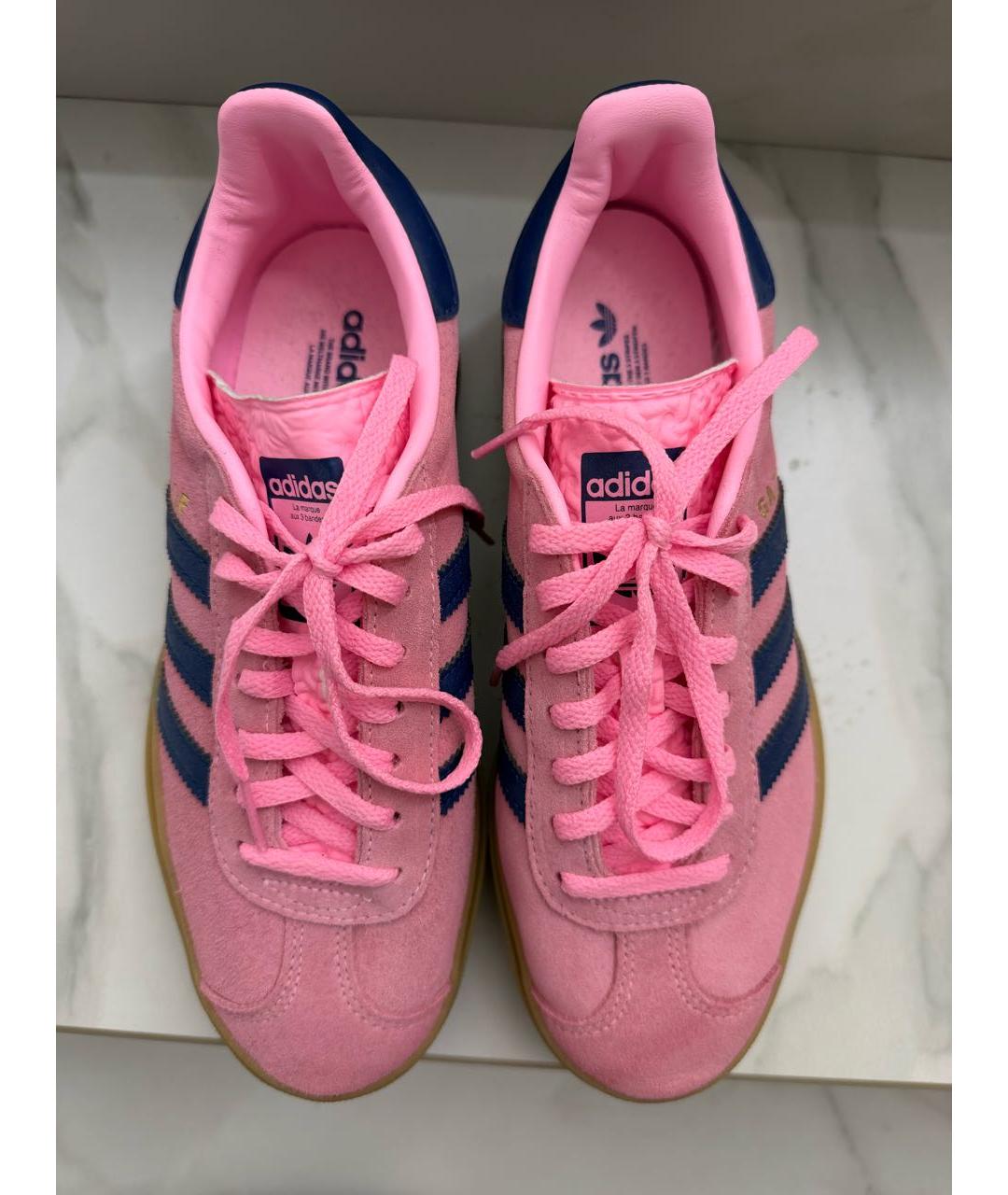 ADIDAS Розовые замшевые кеды, фото 2