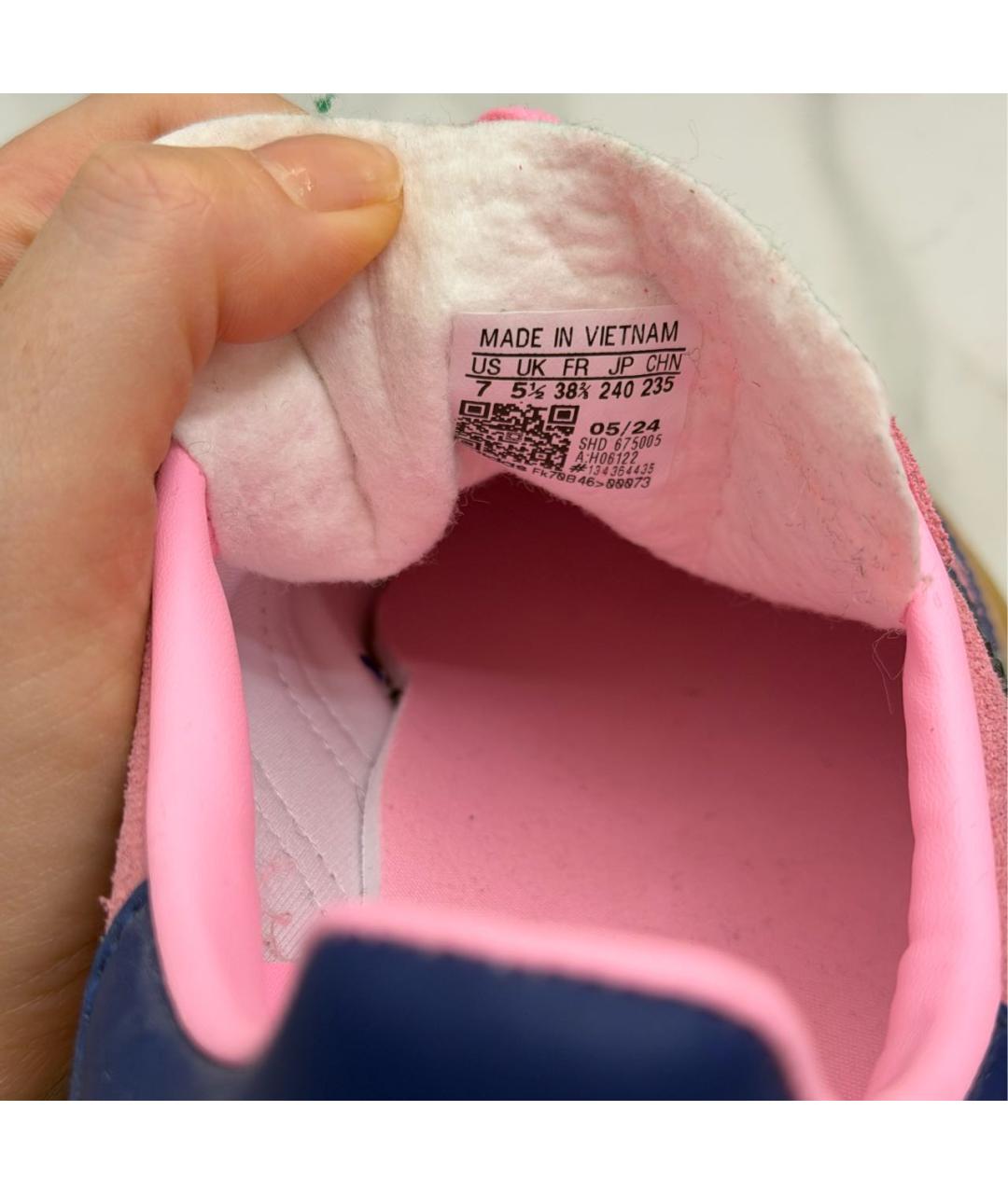 ADIDAS Розовые замшевые кеды, фото 5