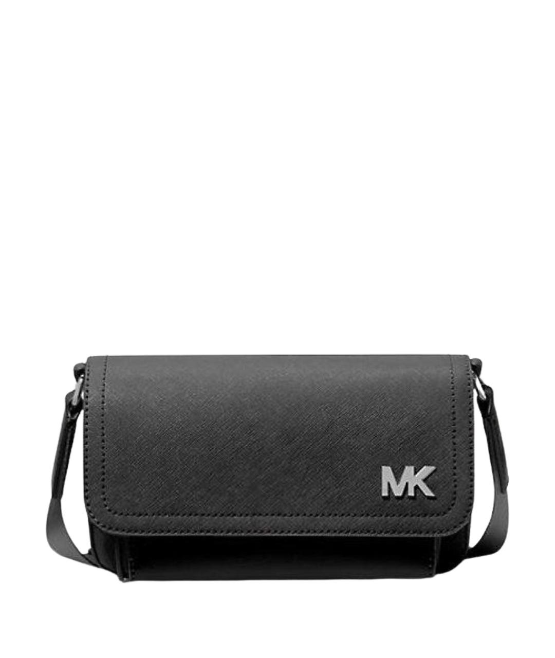 MICHAEL KORS Черная кожаная сумка на плечо, фото 1