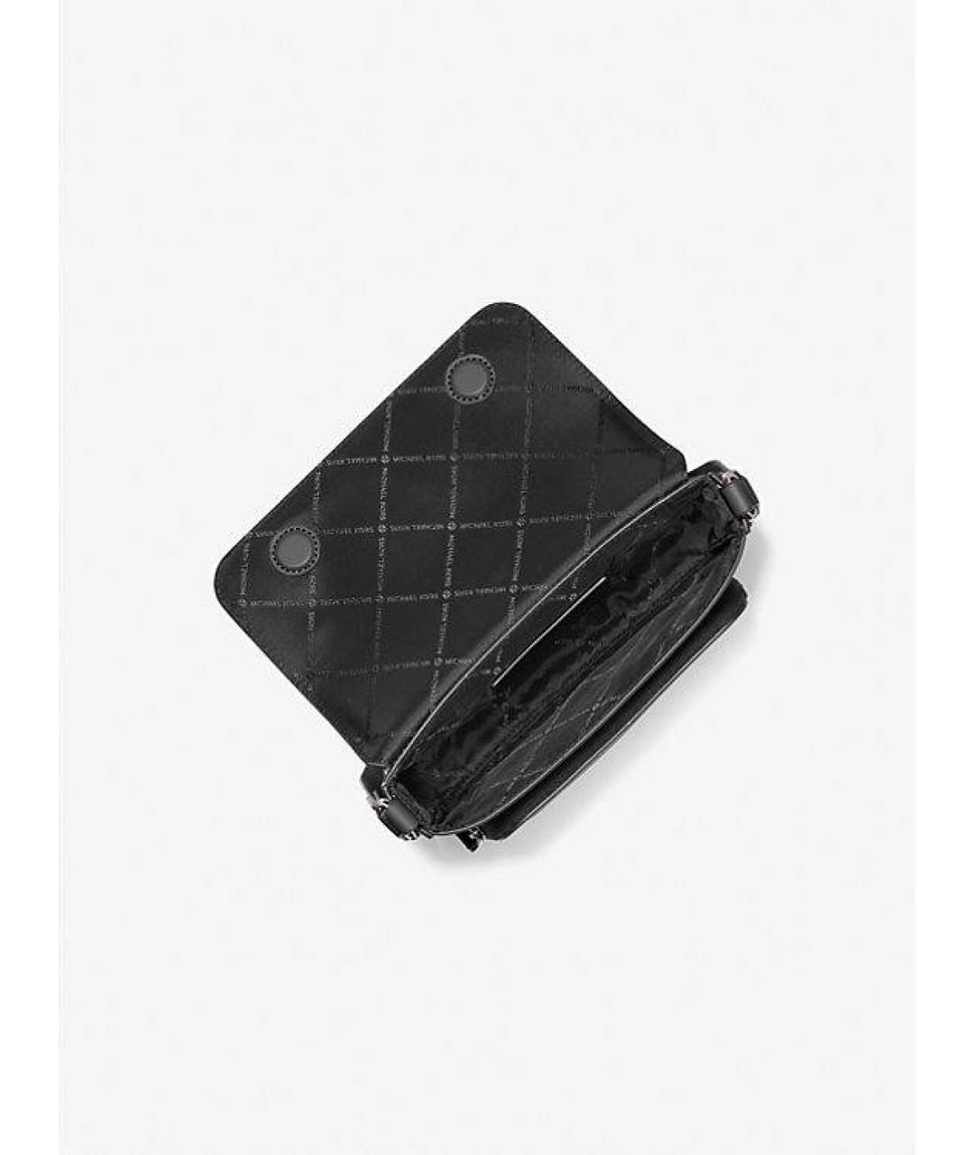 MICHAEL KORS Черная кожаная сумка на плечо, фото 2