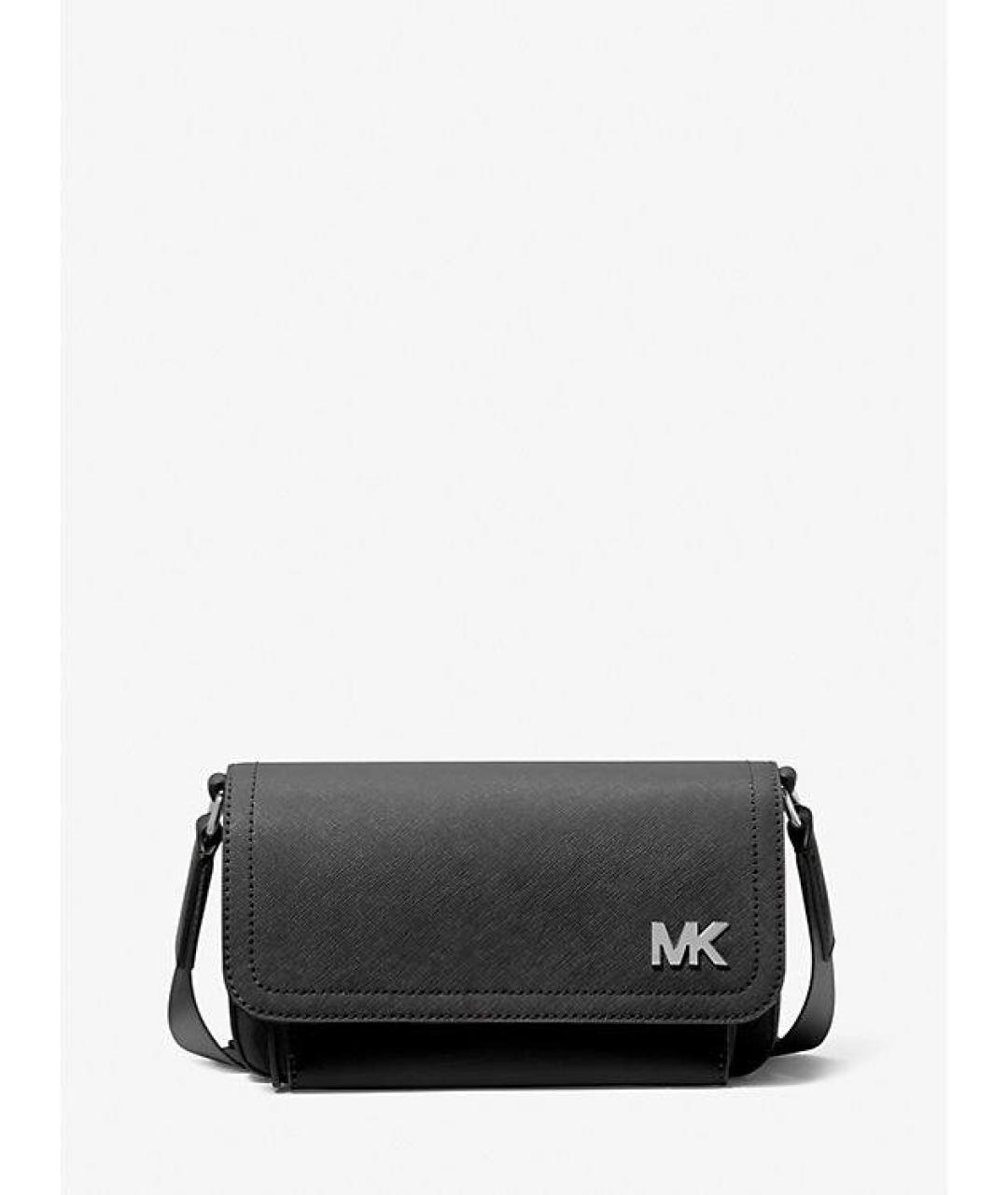 MICHAEL KORS Черная кожаная сумка на плечо, фото 7