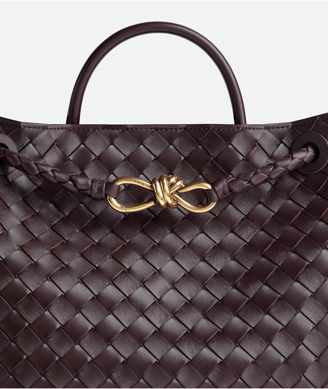 BOTTEGA VENETA Бордовая кожаная сумка тоут, фото 6