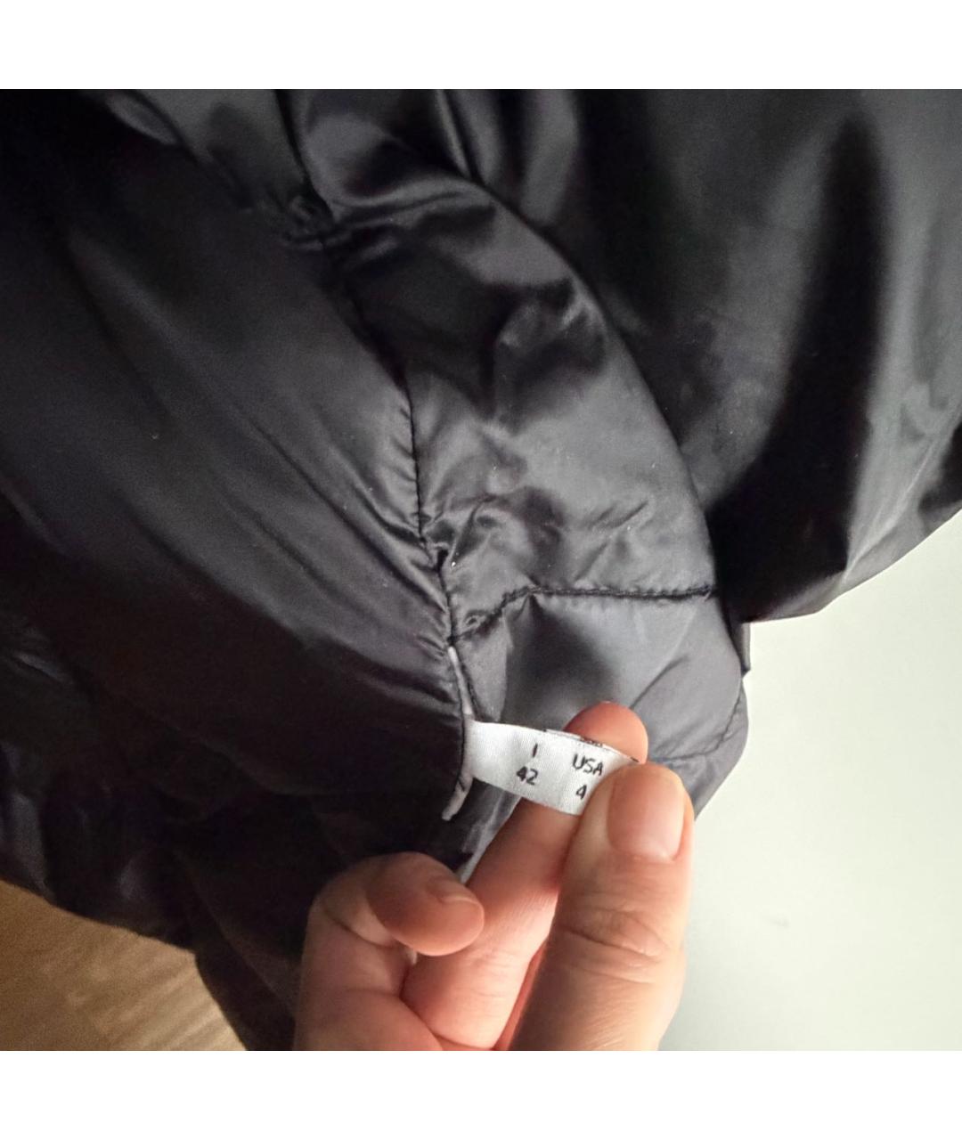 ADD Черный синтетический пуховик, фото 5