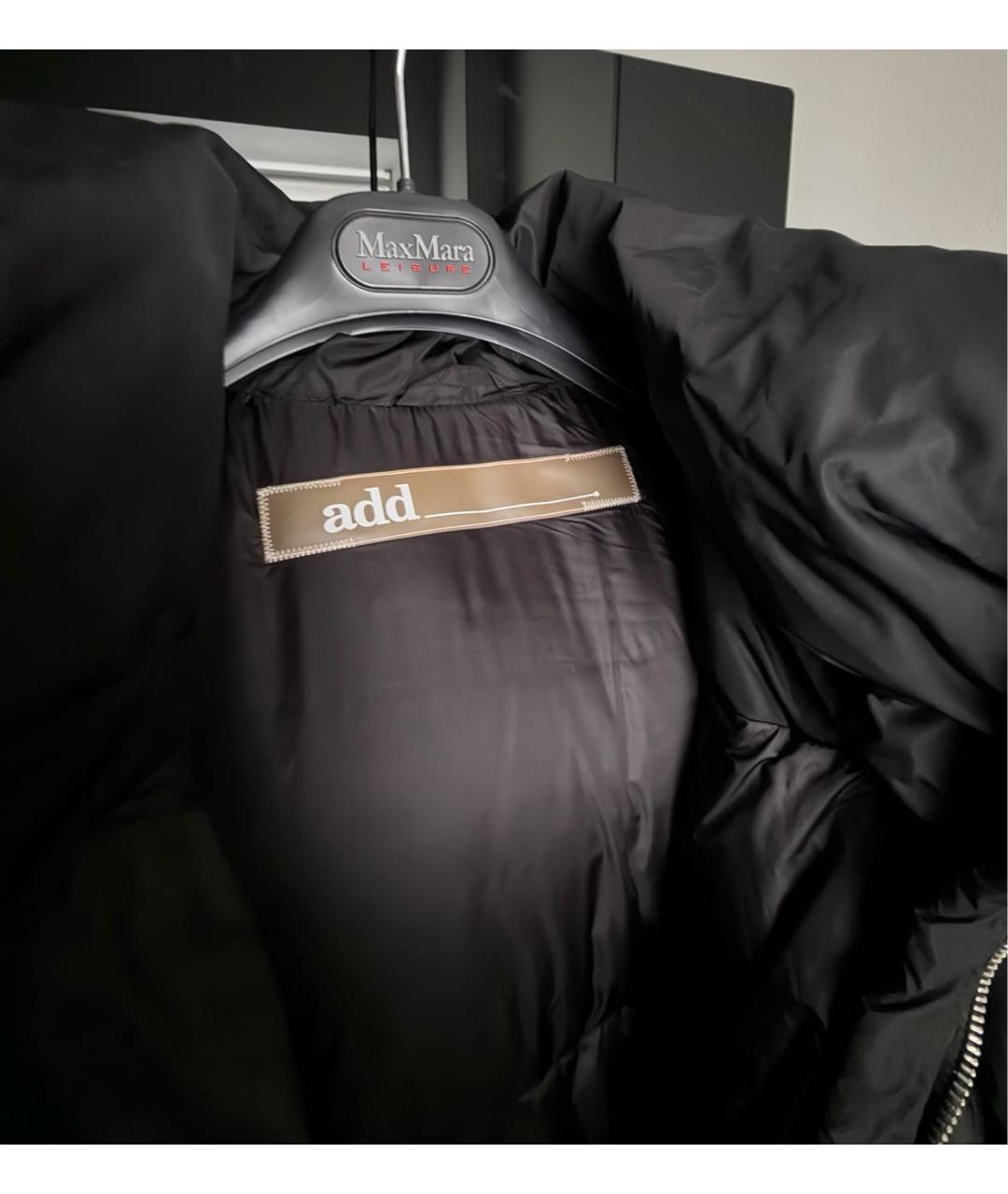 ADD Черный синтетический пуховик, фото 4