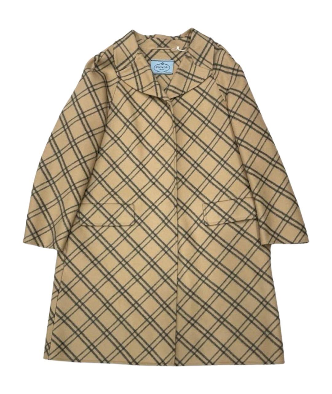 PRADA Бежевое хлопковое пальто, фото 1