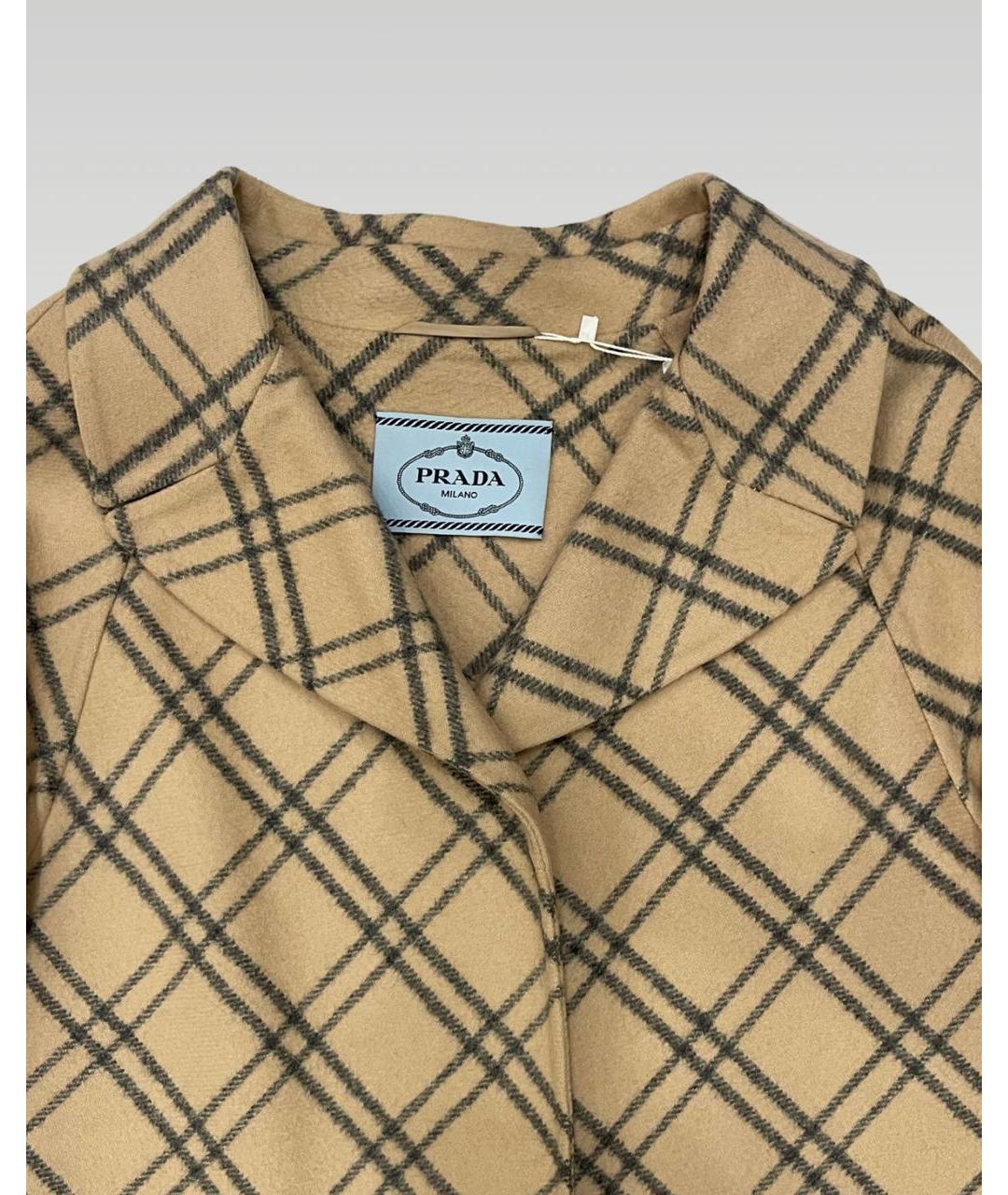 PRADA Бежевое хлопковое пальто, фото 3