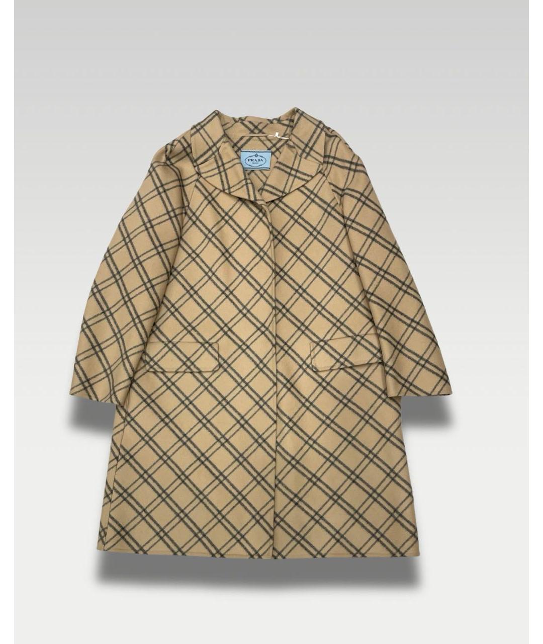 PRADA Бежевое хлопковое пальто, фото 6