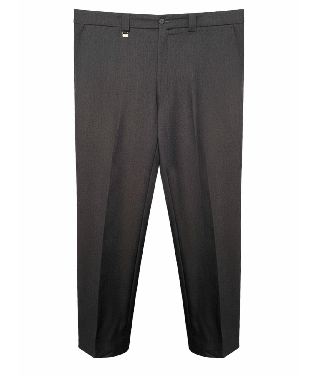 BOGNER Антрацитовые шерстяные классические брюки, фото 1